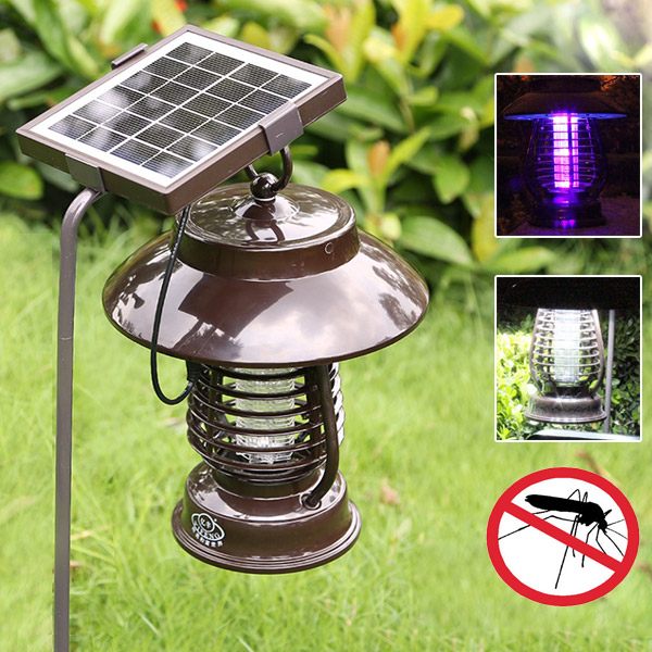 Garden Solar Bug Zapper Mosquito Killer Universal Outdoor Led Lamp